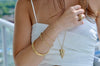 SARIN LEAF DROP NECKLACE