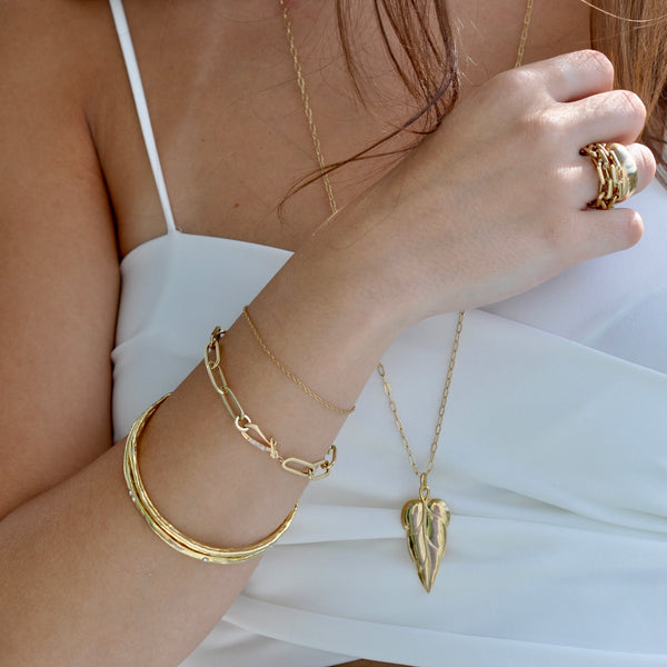 KARA Paperclip Chain Diamond Link Bracelet