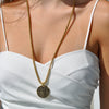 HARLOW Flag  1.1/4"  Disc Necklace