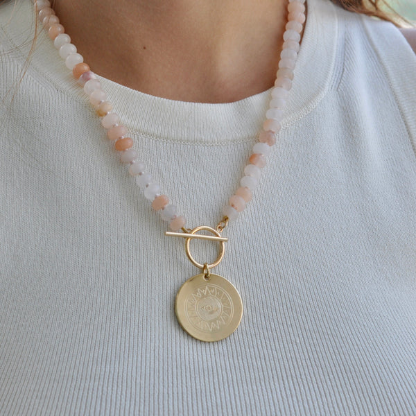 EDI Pink  Beaded Necklace