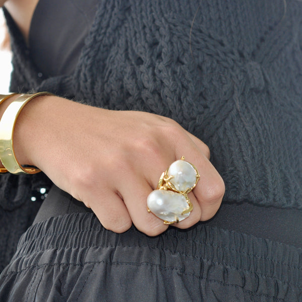 NATALIE Double Baroque Pearl Ring