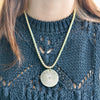 NESSA FLOWER DISC NECKLACE - 1.1/4"