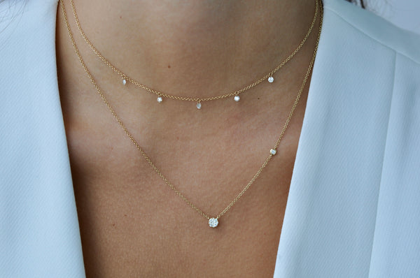 ELLIE DOUBLE DAIMOND NECKLACE
