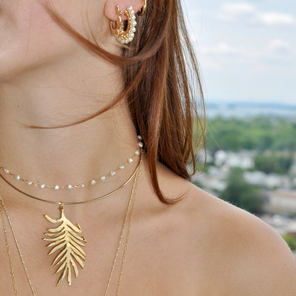 CHARLOTTE Palm Leaf Necklace