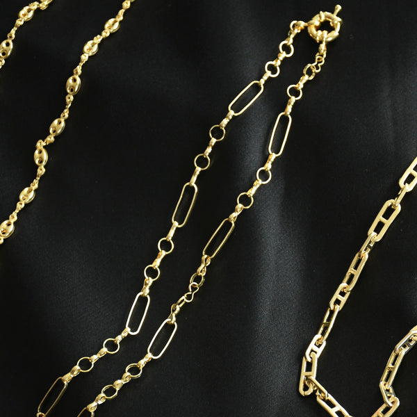 SYDNEY OVAL/ROUND CHAIN LINK -  NECKLACE