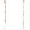CHLOE JADE BAGUETTE DIAMOND DROP EARRINGS