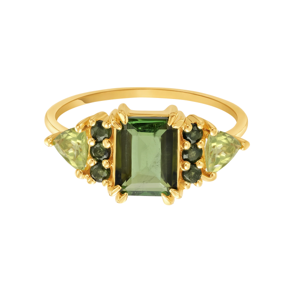 GEMMA GREEN WITH ENVY TOPAZ AND PERIDOT REGAL RING