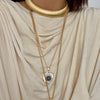 BELEN DIAMON  BURST  DISC NECKLACE