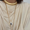 BELEN DIAMON  BURST  DISC NECKLACE