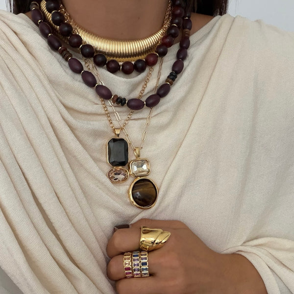 PHOEBE DOUBLE DROP  PENDANT NECKLACES