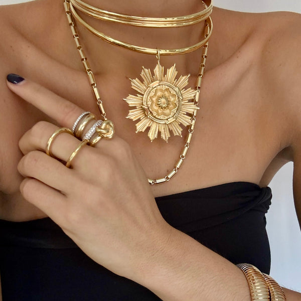 ILIA AZTEC  BURST DISC NECKLACE