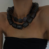 BATIK BLACK  BEADED NECKLACE