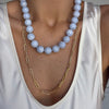 SAYLOR  BLUE LACE AGATE  BEADED NECKLACE