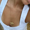 JESSIE TEXTURED ART DECO STATEMENT NECKLACE