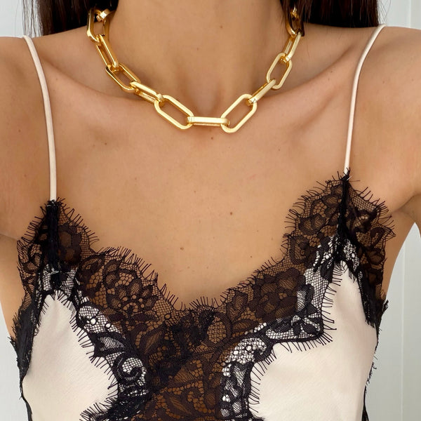 COCO OVAL LINK  NECKLACE