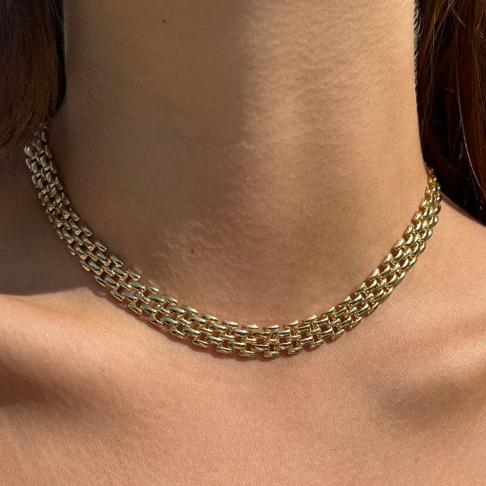 Gold watch 2025 link necklace