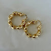 JADE TWIST HOOP EARRINGS