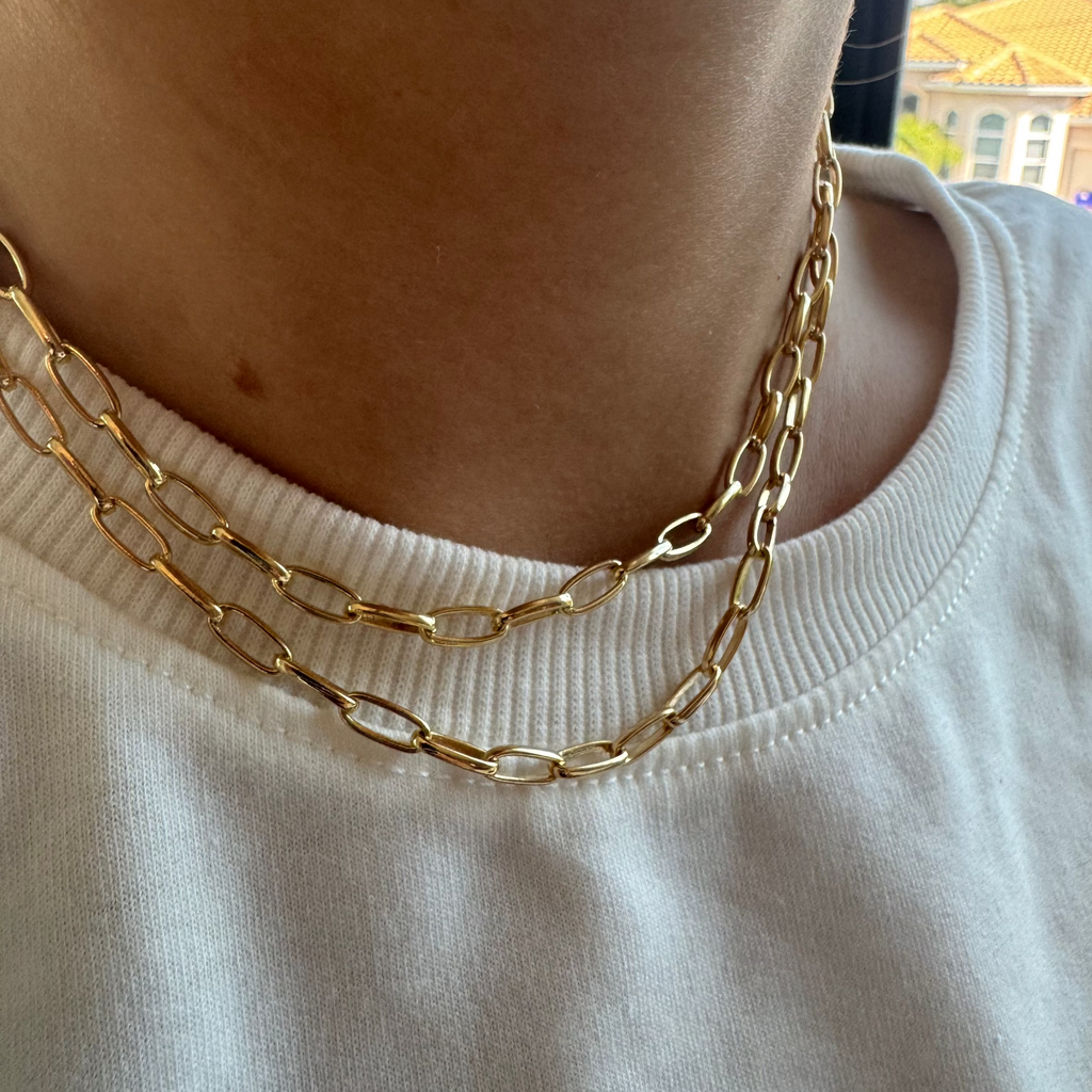 RINN JADE OVAL LINK NECKLACE