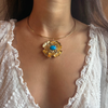 LOLA   EIGHT LEAF PETAL FLOWER PENDANT NECKLACE