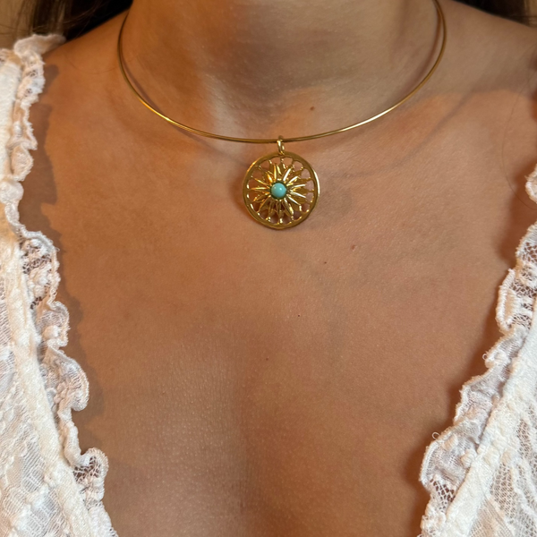MARI BURST DISC NECKLACE  NECKLACE