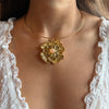 ROSIE EIGHT LEAF PETAL FLOWER PENDANT NECKLACE