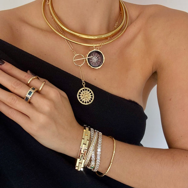 NELLIE BURST DISC NECKLACE
