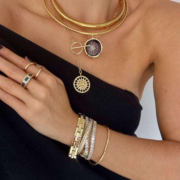 SARI BAGUETTE BLUE TOPAZ  BANDS