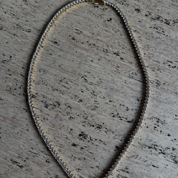 JADEN PRINCESS CUT TENNIS NECKLACES - CZ