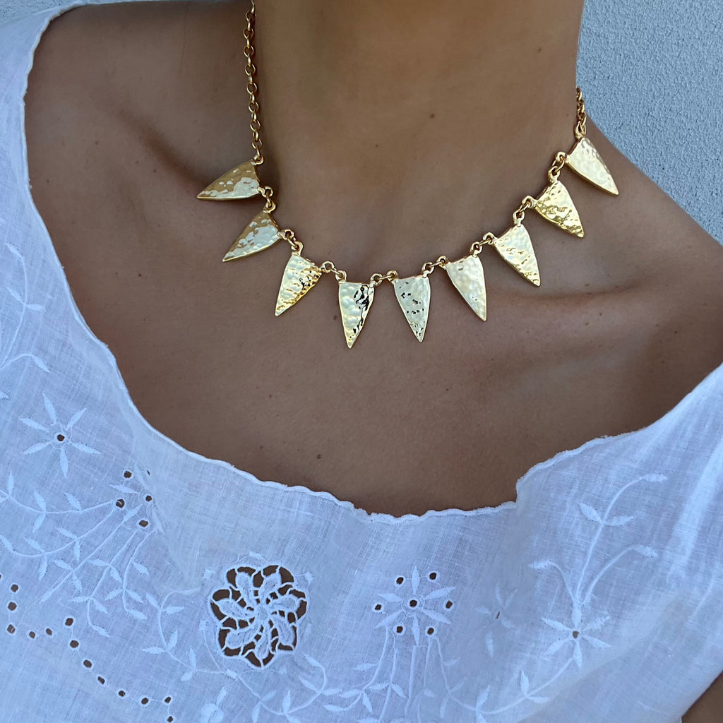 ANNA SPIKED Statement Necklace