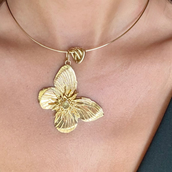 RAQUEL BUTTERFLY BURST STATEMENT  NECKLACE