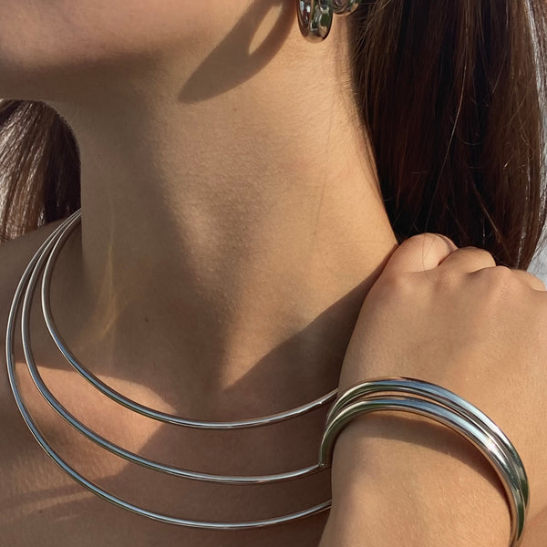 SILVER Jasper Cuff Bracelets