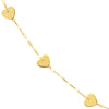 REGGIE FIVE HEART STATIONED NECKLACE