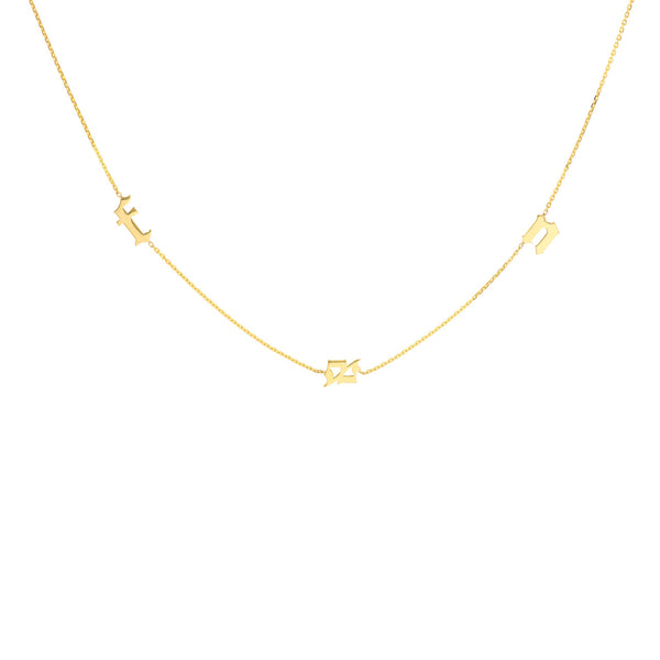 GOTHIC INITIAL STATION NECKLACE