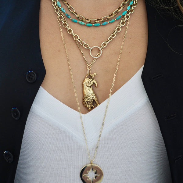 FIA TURQUOISE BEADED NECKLACE