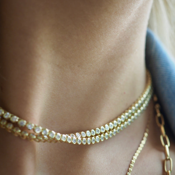 HARRISON BEZEL SET TENNIS NECKLACE