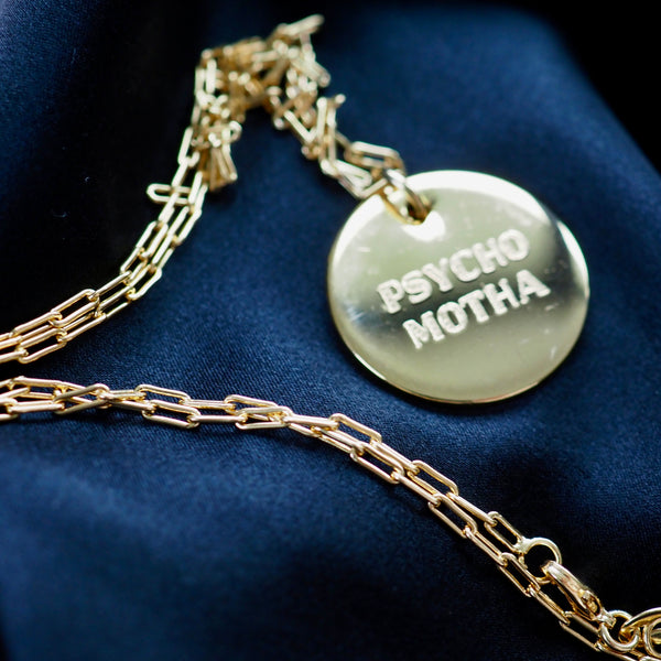 PSYCHO MOTHA 1" DISC NECKLACE