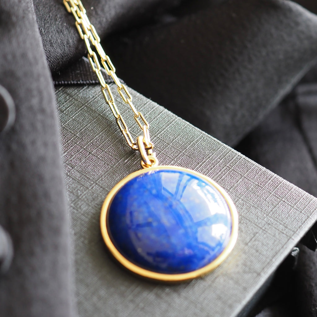 WYNTER LAPIS  Disc Necklace