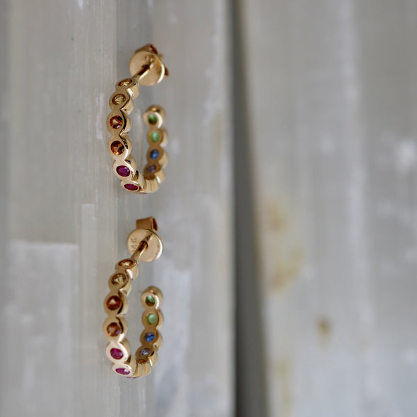 BLAKE Multi Bezel Stone Earrings