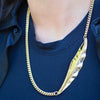 KATIE  ELONGATED  LEAF NECKLACE