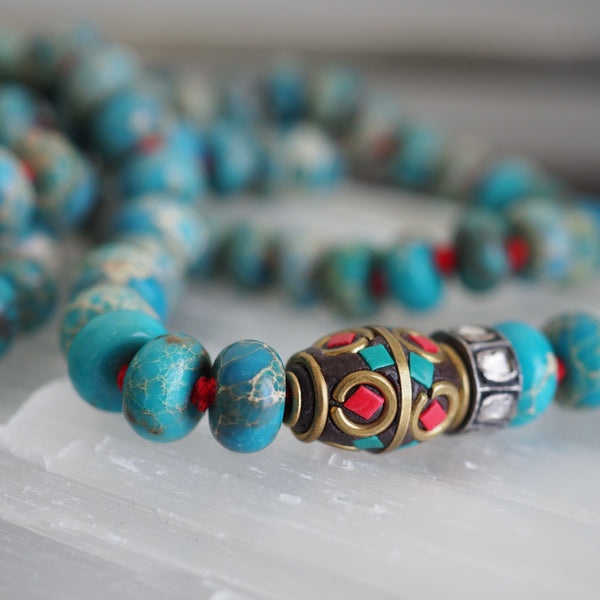 SAWYER Turquoise Beaded Necklace