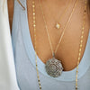 LEIGHTON DIAMOND FILAGREE PENDANT NECKLACE