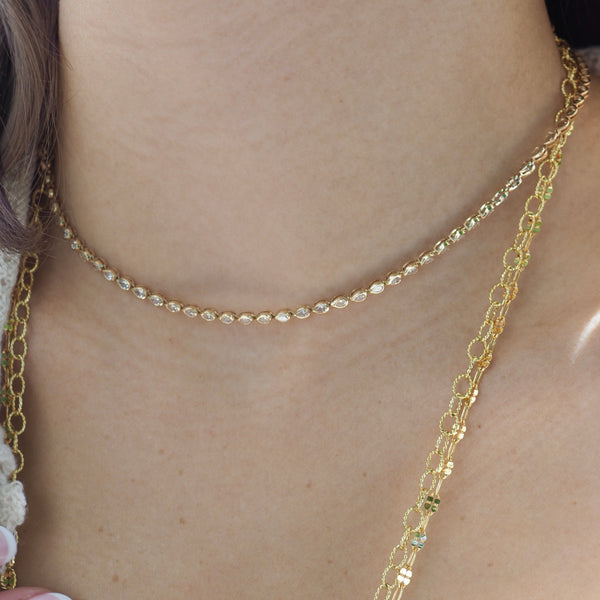 ELIZABETH PEAR  LAB GROWN DIAMOND NECKLACE