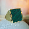 STELLA FLAT MALACHITE STONE RING