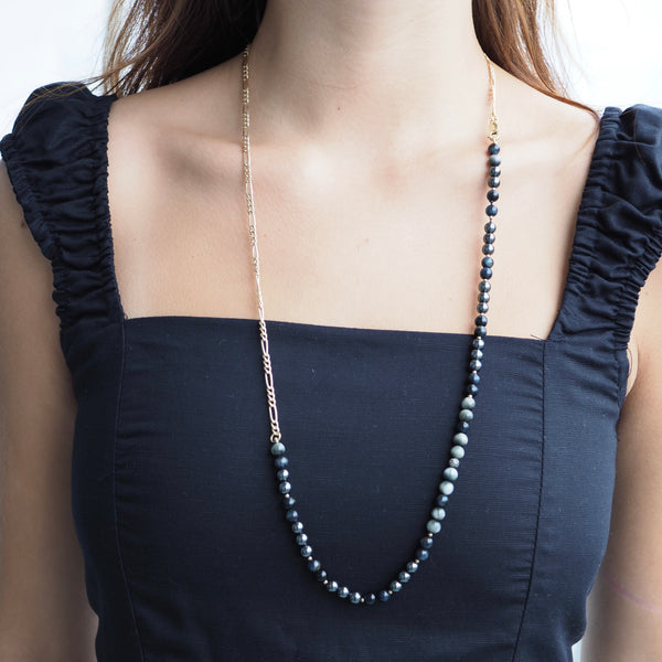 KANA WRAPPED BEADED NECKLACE