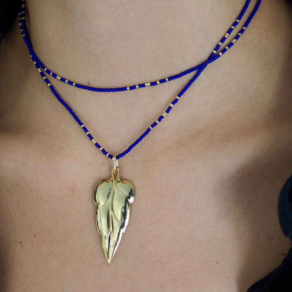 SARIN LEAF DROP NECKLACE