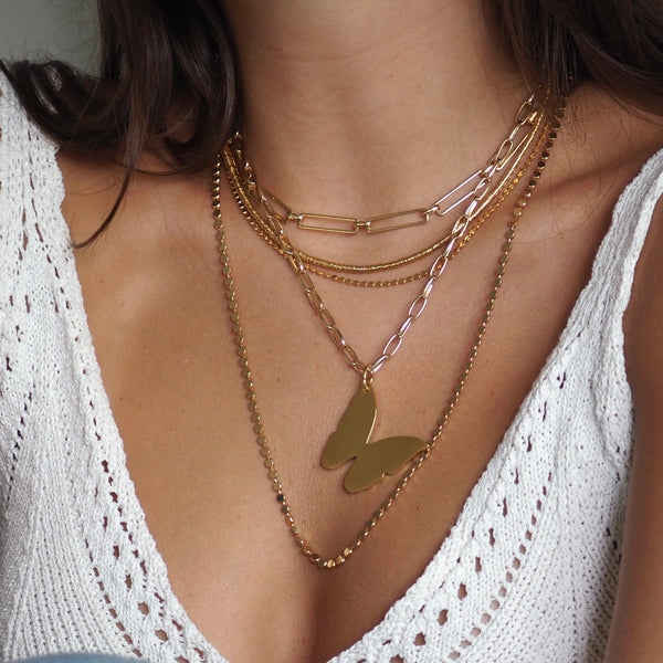 BAILEY CUT OUT BUTTERFLY { LARGE} NECKLACE