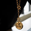 SAMARA BUTTEREFLY DISC NECKLACE  -  1-1/2"