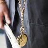 SAMARA BUTTEREFLY DISC NECKLACE  -  1-1/2"
