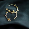 REVI  BEADED HOOP EARRINGS