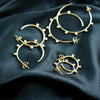 REVI  BEADED HOOP EARRINGS